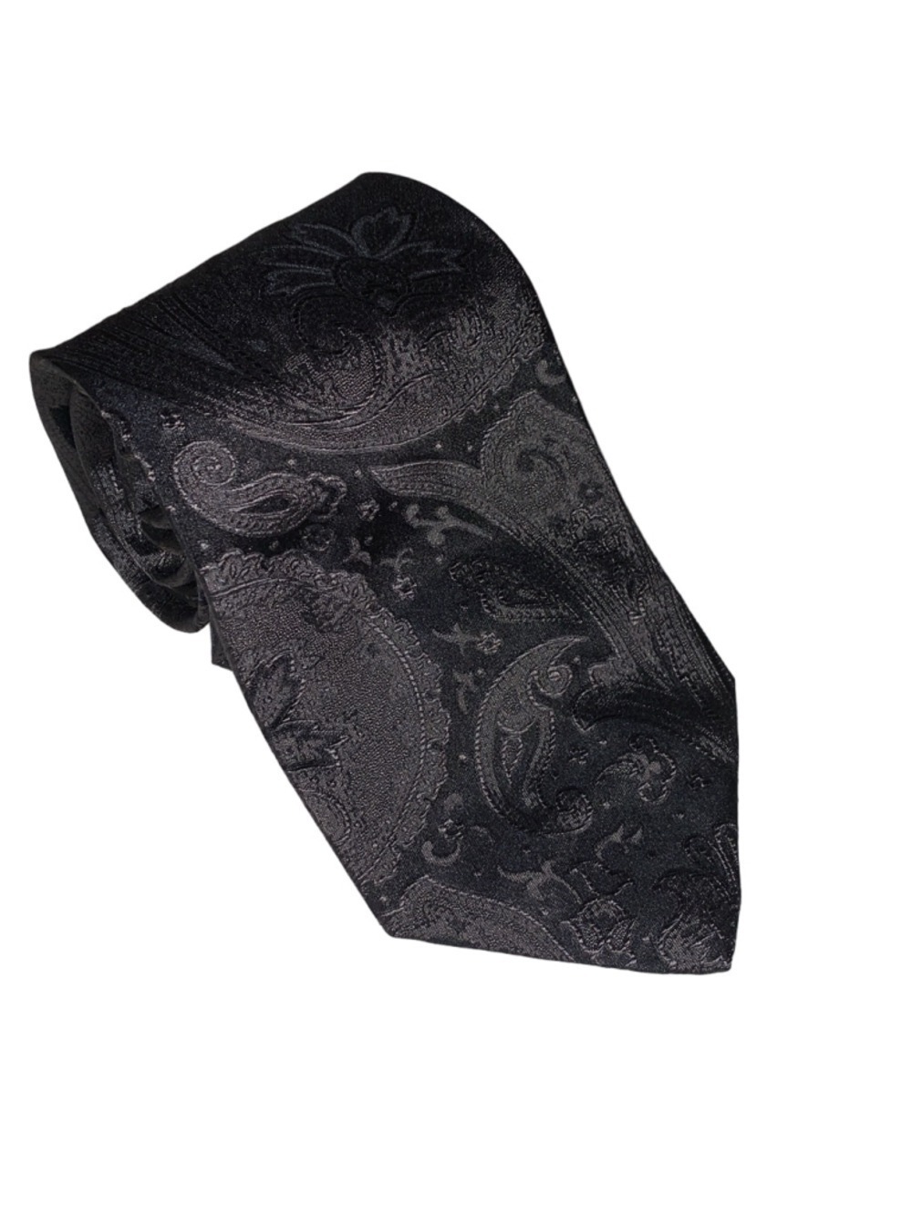 Men's Simons Tie One Size Black Paisley